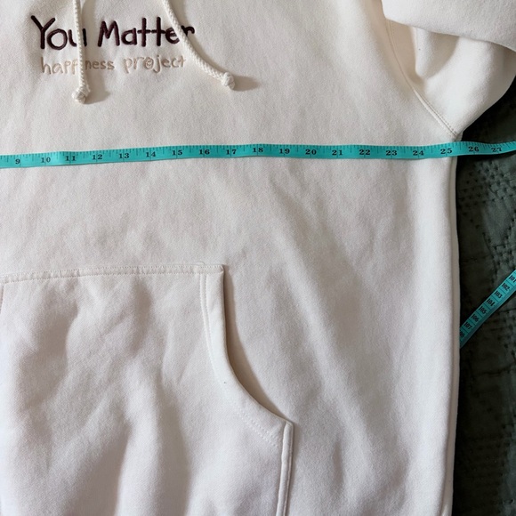 Happiness Project "You Matter" Cream Graphic Hoodie XL - Picture 6 of 9